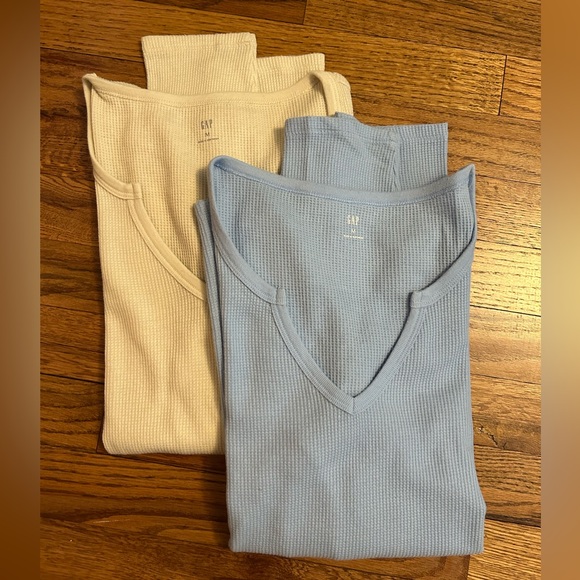 GAP Tops - Gap Factory Fitted Waffle-Knit PJ T-Shirt (set of 2)